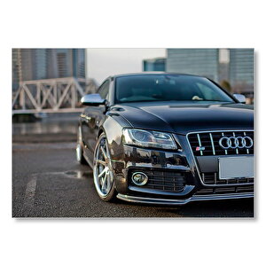 Siyah Audi Rs5  Mdf Ahşap Tablo 35x50 cm