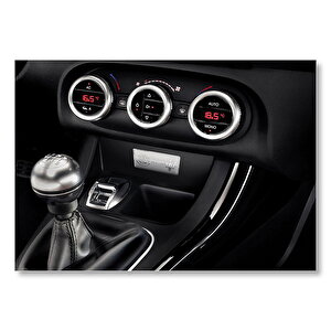 Alfa Romeo Vites Ve Düğmeler  Mdf Ahşap Tablo 50x70 cm