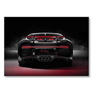 Bugatti Chiron Divo Arka Görünüş  Mdf Ahşap Tablo 25x35 cm