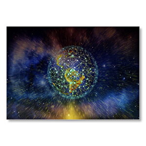 Ağlarla Örülü Dünya  Mdf Ahşap Tablo 50x70 cm