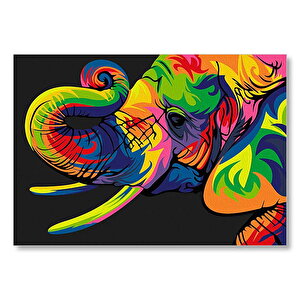 Genç Fil Dijital Mozaik  Mdf Ahşap Tablo 50x70 cm