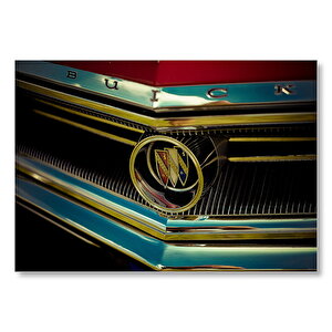 Buick Logo Ve Ön Panjur Detay  Mdf Ahşap Tablo 35x50 cm
