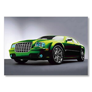 Chrysler Fıstık Yeşili  Mdf Ahşap Tablo 25x35 cm