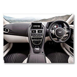 Aston Martin Db11 Kokpit  Mdf Ahşap Tablo 50x70 cm