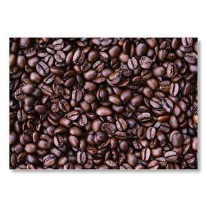 Kahve Çekirdekleri Yakın Çekim  Mdf Ahşap Tablo 25x35 cm