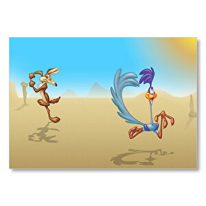 Coyote Ve Road Runner  Mdf Ahşap Tablo 35x50 cm