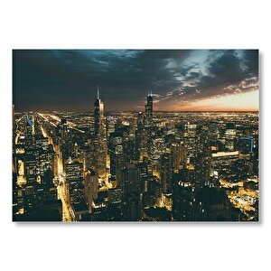 Las Vegas Gece Manzarası  Mdf Ahşap Tablo 25x35 cm