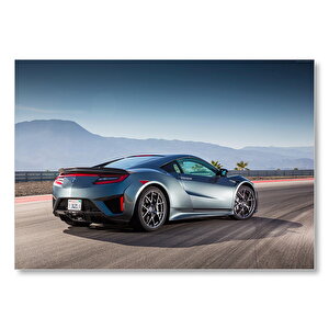 Siyah Acura Nsx Arka Görünüş  Mdf Ahşap Tablo 35x50 cm