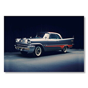 Siyah Kırmızı Kuyruklu Chevrolet  Mdf Ahşap Tablo 35x50 cm