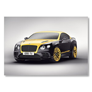 Bentley Motors Limited Edition Sarı Siyah  Mdf Ahşap Tablo 35x50 cm
