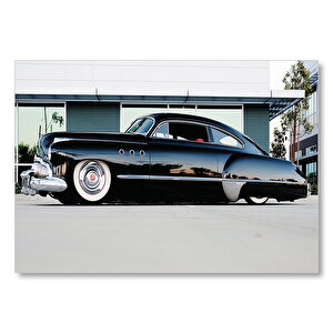 Siyah Buick Modifiyeli Araba  Mdf Ahşap Tablo 35x50 cm