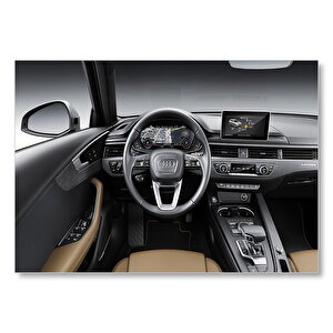 2019 Audi A4 Kokpit  Mdf Ahşap Tablo 50x70 cm
