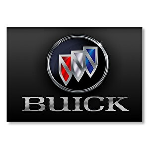 Siyah Zemin Buick Logo  Mdf Ahşap Tablo 50x70 cm