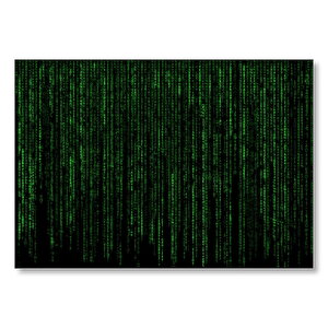 Matrix Düşey Kodlar  Mdf Ahşap Tablo 25x35 cm
