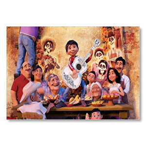 Coco Pixar Masada Gitar Çalıyor  Mdf Ahşap Tablo 50x70 cm