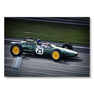Nostaljik Formula 1 Aracı  Mdf Ahşap Tablo 50x70 cm