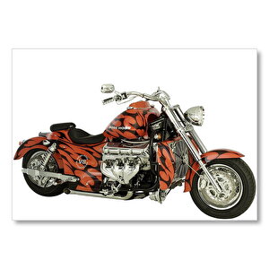 Boss Hoss V8 Motorsiklet Yan Görünüş  Mdf Ahşap Tablo 50x70 cm