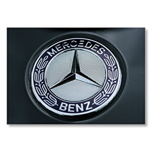 Mercedes Benz Logo Orijinal Zemin  Mdf Ahşap Tablo 50x70 cm