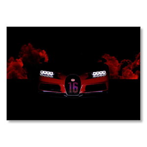 Bugatti Farlar Ve Ön Panel  Mdf Ahşap Tablo 25x35 cm