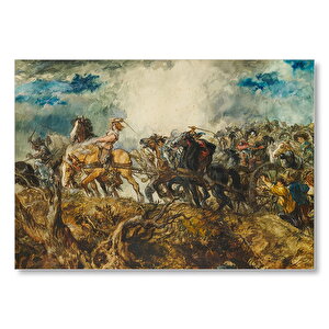 Atlı Savaşçılar  Mdf Ahşap Tablo 50x70 cm
