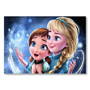 Frozen Küçük Prensesler  Mdf Ahşap Tablo 50x70 cm