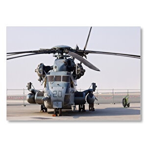Sikorsky Askeri Helikopter  Mdf Ahşap Tablo 35x50 cm
