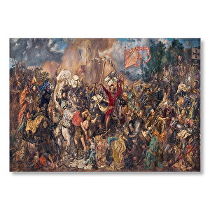 Savaş Sahnesi Karmaşa  Mdf Ahşap Tablo 25x35 cm