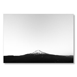 Uzak Ve Karlı Zirve  Mdf Ahşap Tablo 35x50 cm