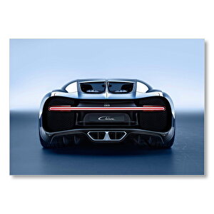 Bugatti Chiron Divo Arka Görünüş  Mdf Ahşap Tablo 50x70 cm
