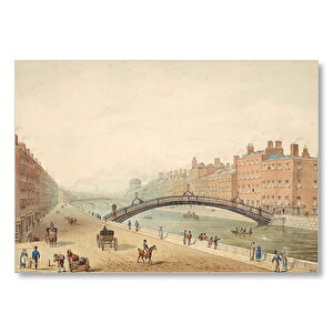 Dublin Ha'peni Köprüsü  Mdf Ahşap Tablo 35x50 cm