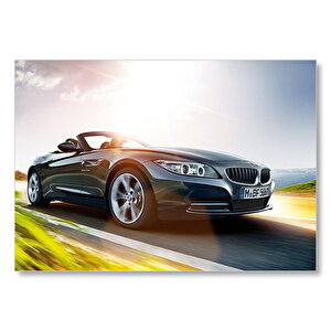 Füme Bmw Z4 Ve Deniz  Mdf Ahşap Tablo 35x50 cm