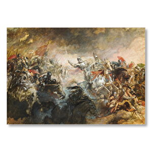 Savaşta Atlılar  Mdf Ahşap Tablo 35x50 cm