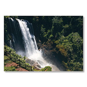 Sık Orman Ve Çağlayan Şelale  Mdf Ahşap Tablo 35x50 cm