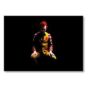 Mcdonalds Kıyafetli Joker Karanlık Mod  Mdf Ahşap Tablo