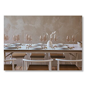 Yemek Masası Servisler Ve Sandalyeler  Mdf Ahşap Tablo 50x70 cm