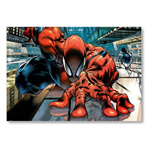 Spider Man Gökdelen Tırmanışı  Mdf Ahşap Tablo 35x50 cm