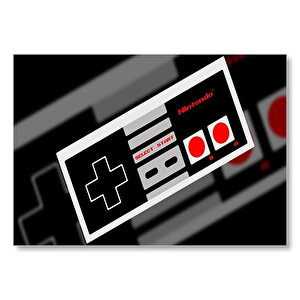 Nintendo Nostaljik Oyun Kolu  Mdf Ahşap Tablo 50x70 cm