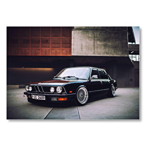 Bmw E 28 Siyah  Mdf Ahşap Tablo 25x35 cm