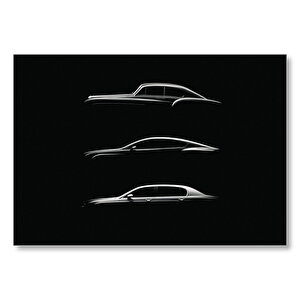 Bentley Evrimi Karanlık Mod  Mdf Ahşap Tablo 35x50 cm