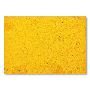 Parlak Sarı Boyalı Duvar  Mdf Ahşap Tablo 35x50 cm