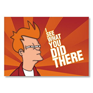 Futurama Burada Naptığını Görüyorum  Mdf Ahşap Tablo 35x50 cm