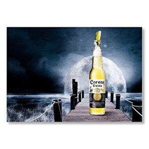 İskele Dev Dolunay Corona Ve Lime  Mdf Ahşap Tablo 35x50 cm