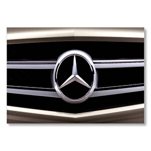 Mercedes Benz Ön Panjur Ve Logo  Mdf Ahşap Tablo 50x70 cm