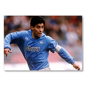Diego Maradona Napoli 1984  Mdf Ahşap Tablo 35x50 cm