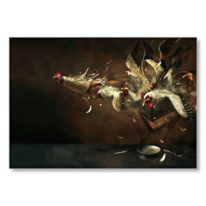Horoz Can Havli İllüstrasyon  Mdf Ahşap Tablo 50x70 cm