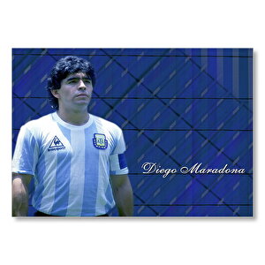Diego Maradona Arjantin Milli Takımı Kaptanı  Mdf Ahşap Tablo 35x50 cm