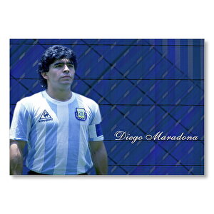 Diego Maradona Arjantin Milli Takımı Kaptanı  Mdf Ahşap Tablo 25x35 cm