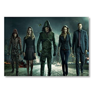 Arrow Tüm Karakterler  Mdf Ahşap Tablo 25x35 cm