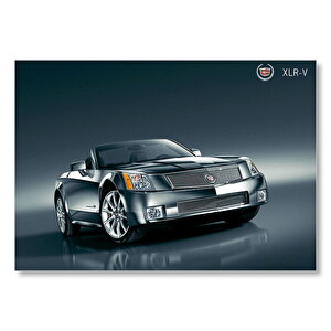 Çelik Gri Cadillac Xlr V Cabrio  Mdf Ahşap Tablo 25x35 cm
