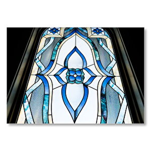 Pencere Vitray Yakın Plan Detay  Mdf Ahşap Tablo 25x35 cm